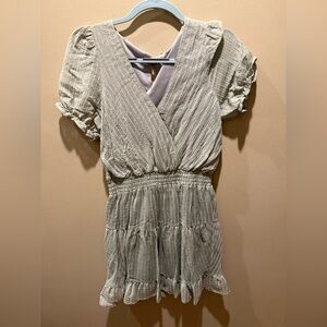 New Sage Green Short Sleeve Mini Dress Women’s Medium